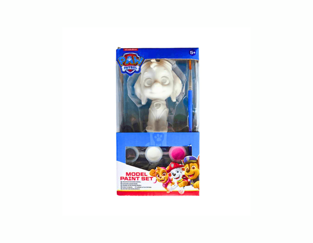 Set Para Pintar Figura Paw Patrol. Escoge entre Rubble, Skye, Marshal y Chase