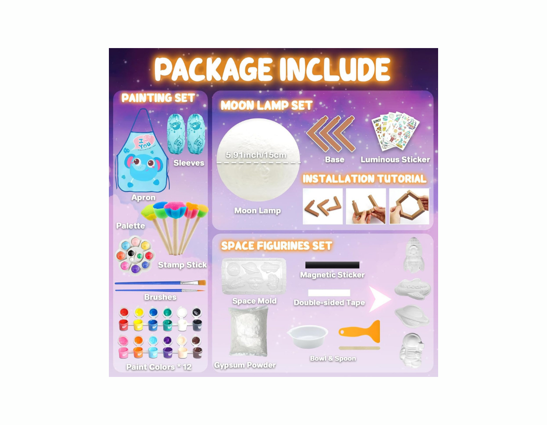 Kit haz tu propia lámpara de luna 3D