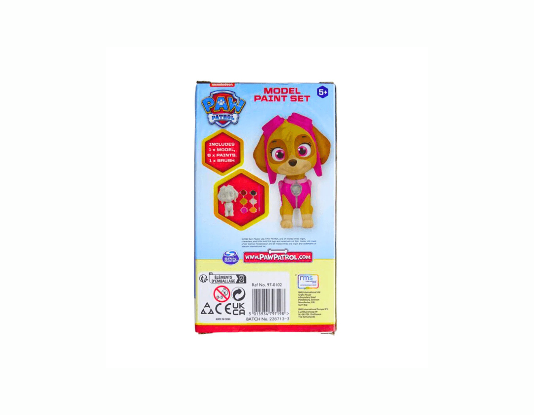 Set Para Pintar Figura Paw Patrol. Escoge entre Rubble, Skye, Marshal y Chase