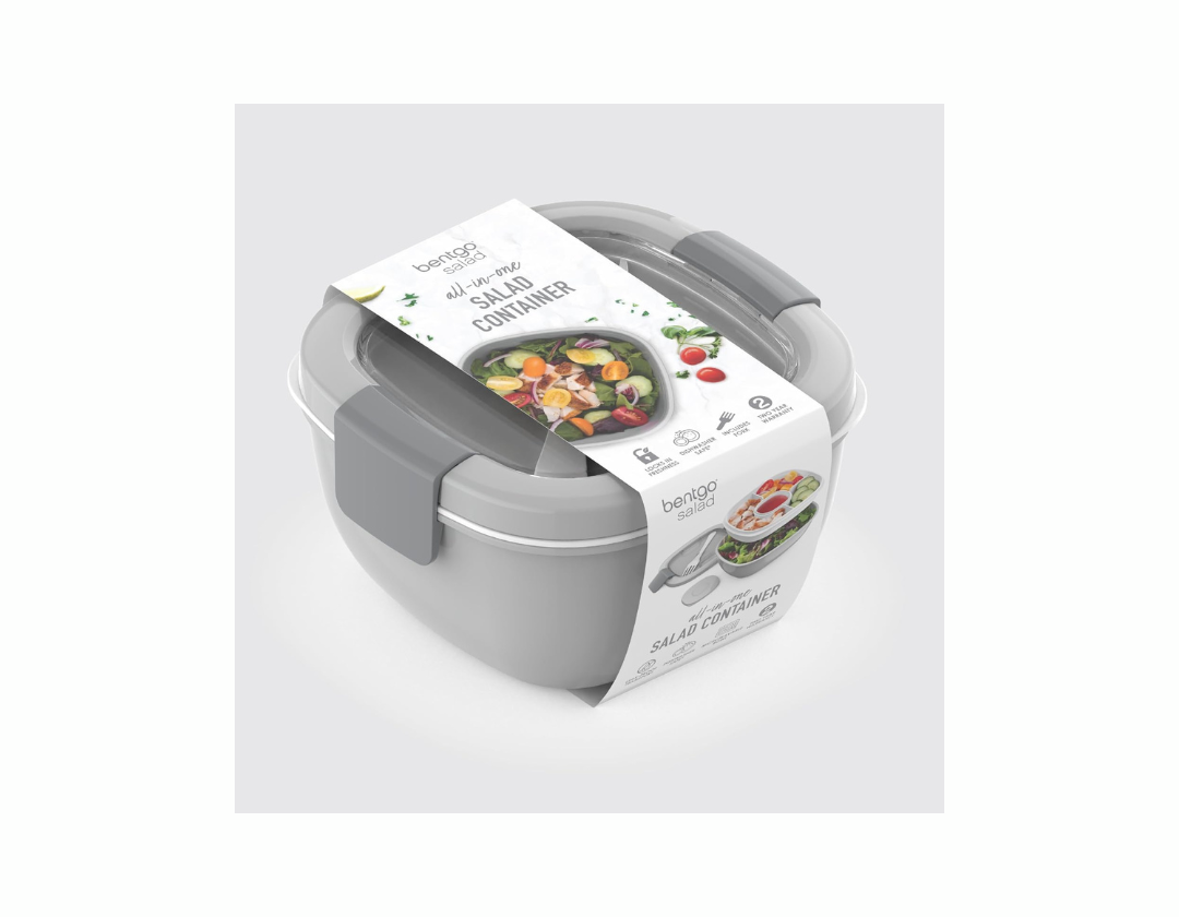 Lonchera Bentgo para Ensalada - Sostenible y Práctica para Comidas Frescas-Disponible en Gris, Verde y Azul
