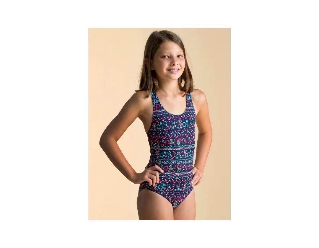 Terno De Baño Niña De Una Pieza Niña Lunas Azules - 123-130cm 7-8A