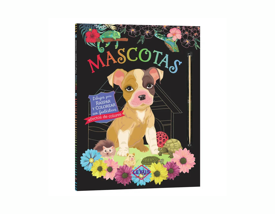 Libros de raspar y colorear- Mascotas