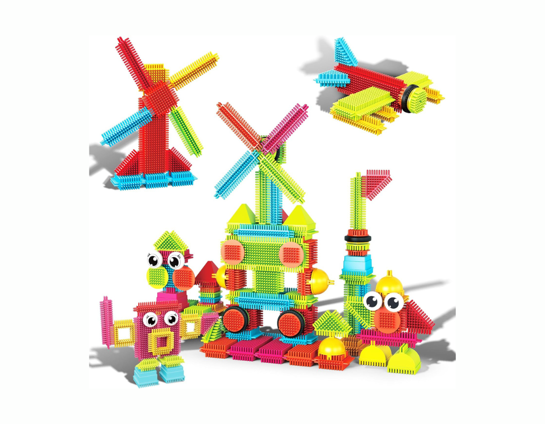 PicassoTiles 112 Piezas - Bloques Erizo 3D