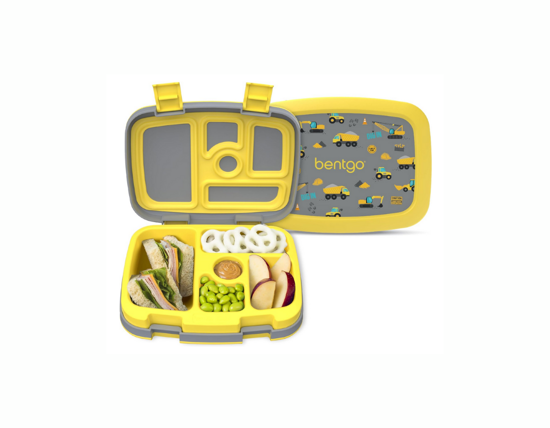 Bentgo Kids Lonchera estilo Bento con 5 compartimentos, a prueba de fugas y sin BPA, ideal para niños de 3 a 7 años. Hombres