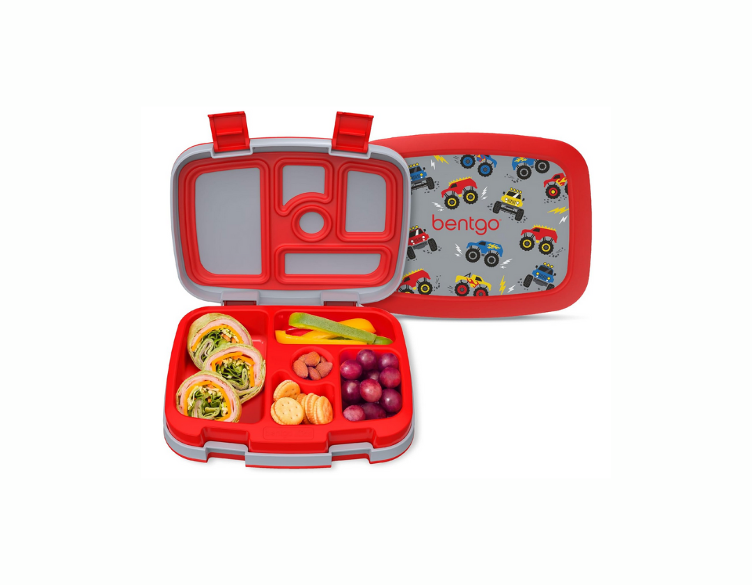 Bentgo Kids Lonchera estilo Bento con 5 compartimentos, a prueba de fugas y sin BPA, ideal para niños de 3 a 7 años. Hombres
