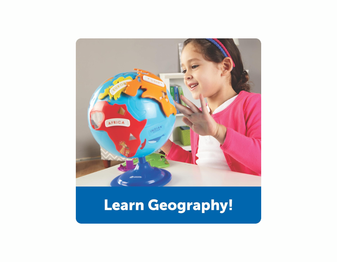 Globo terráqueo rompecabezas Learning Resources , 14 piezas