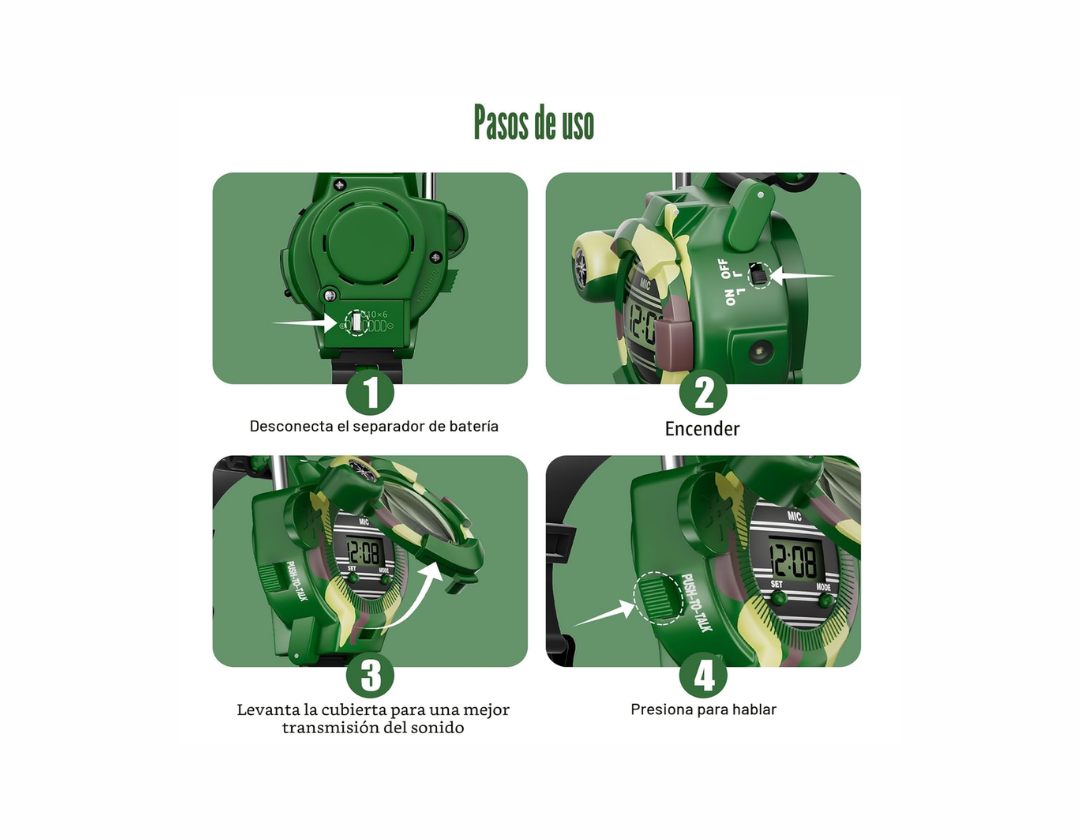 Reloj Walkie Talkie Espía para Niños