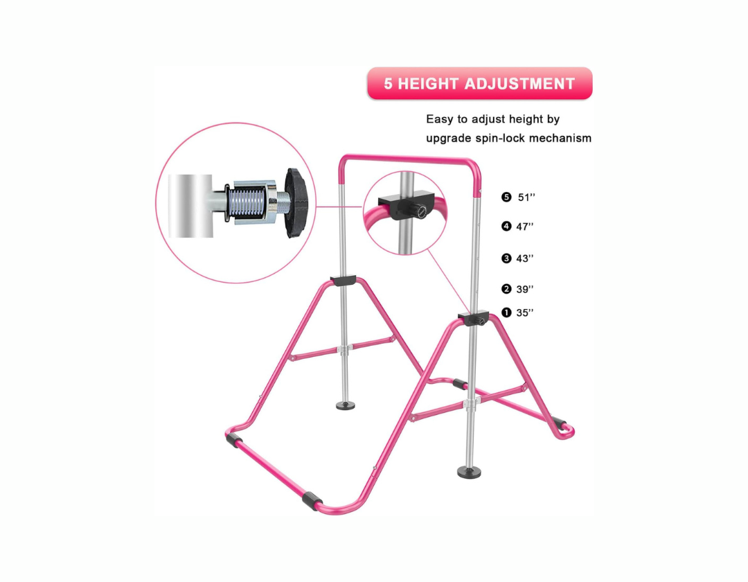 Children's gymnastics bars with adjustable height