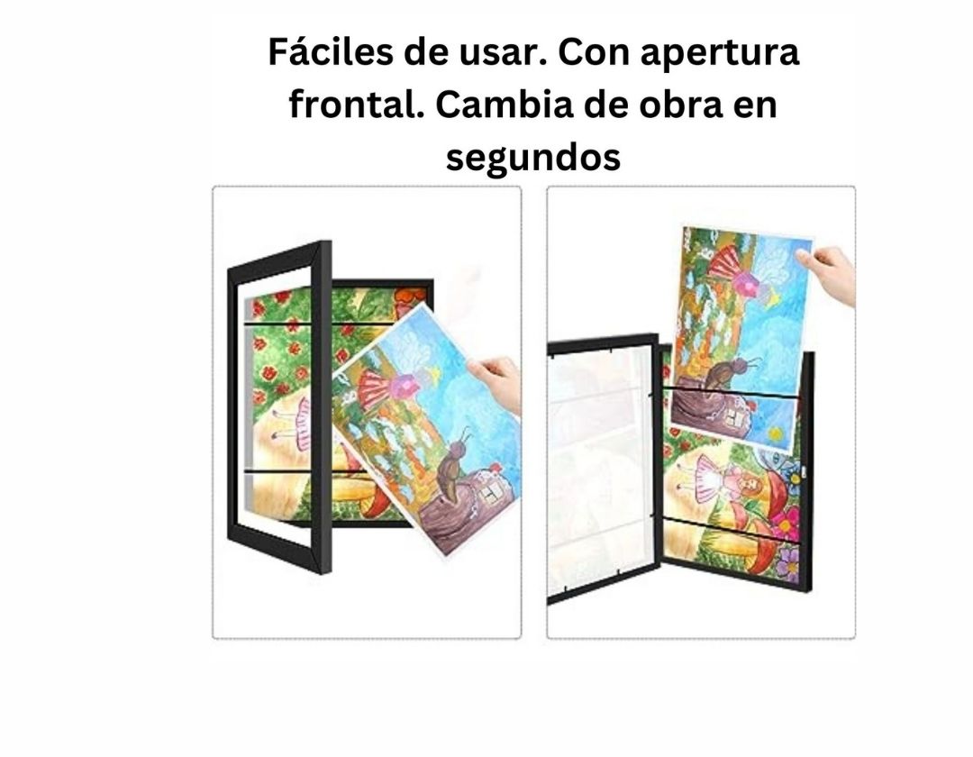 Marcos A4 BLANCOS de Arte Cambiables para Niños