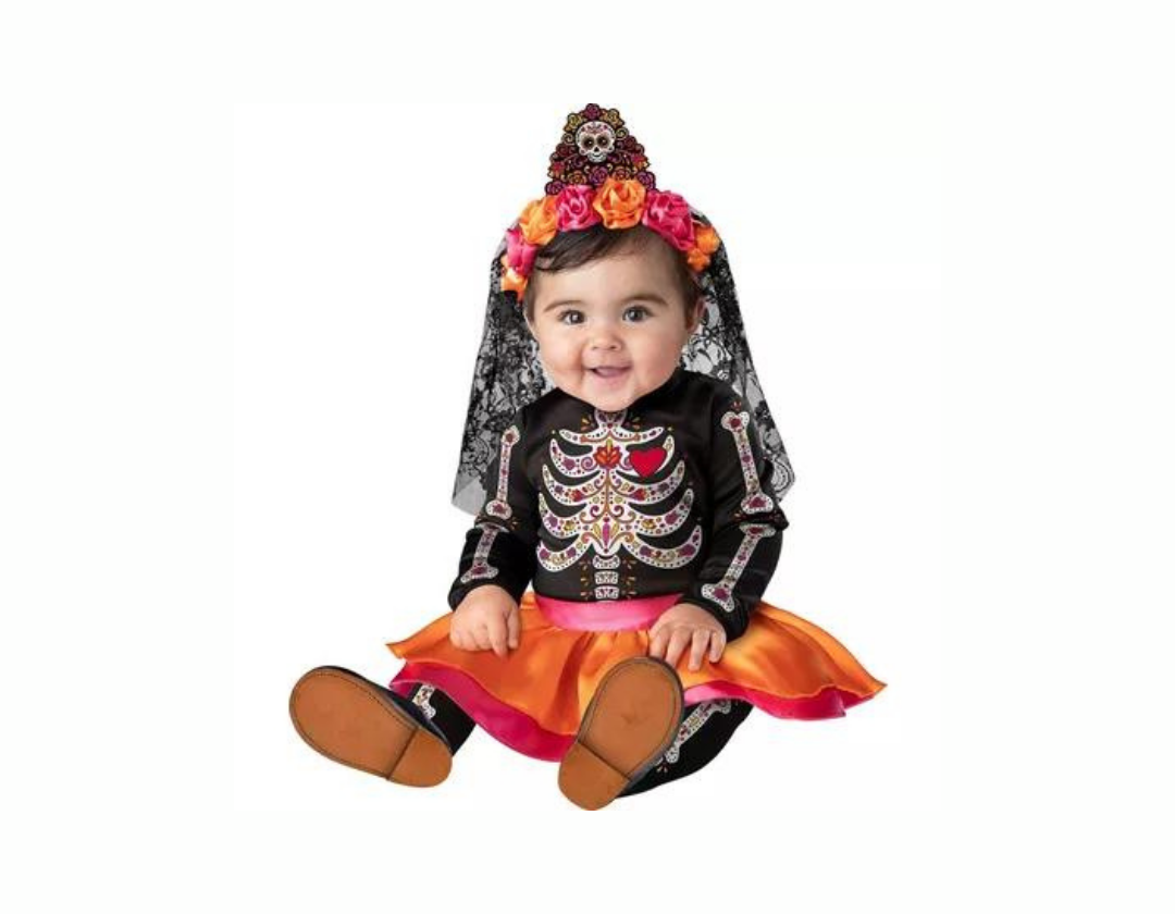 Disfraz Catrina, Para Niñas de 6-12 meses