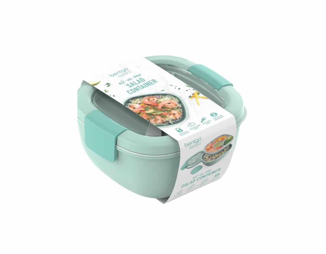 Lonchera Bentgo para Ensalada - Sostenible y Práctica para Comidas Frescas-Disponible en Gris, Verde y Azul