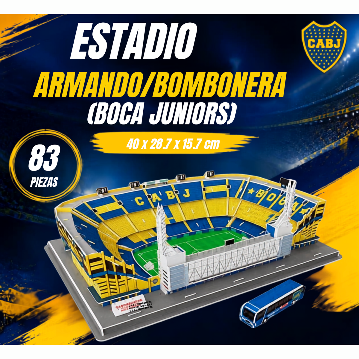 Rompecabezas 3D Estadio La Bombonera