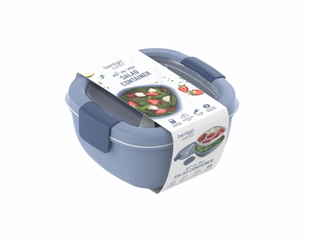 Lonchera Bentgo para Ensalada - Sostenible y Práctica para Comidas Frescas-Disponible en Gris, Verde y Azul