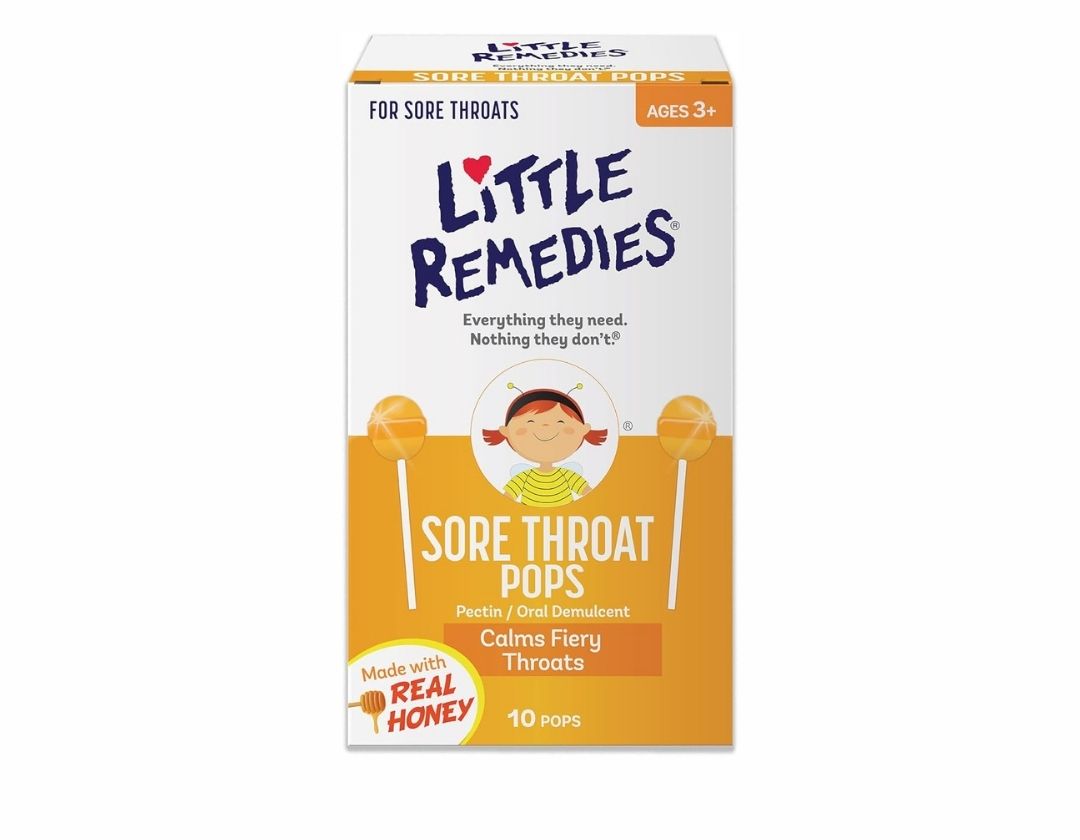 Little Remedies Paletas Para El Dolor De Garganta, Hechas Con Miel Real, 10 Unidades
