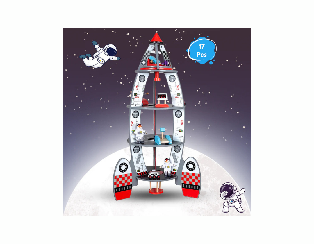 Cohete Espacial de Madera