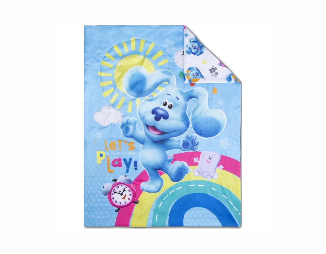 Pistas de Blue juego de cama de 4 Piezas - Cama de Toddler o Cuna 132 x 71 cm