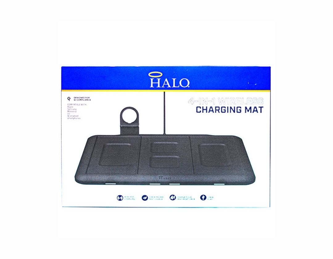 Tapete de Carga Inalámbrica 4 en 1 Marca Halo