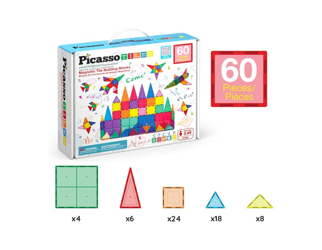 PicassoTiles Set de Bloques (60 piezas)