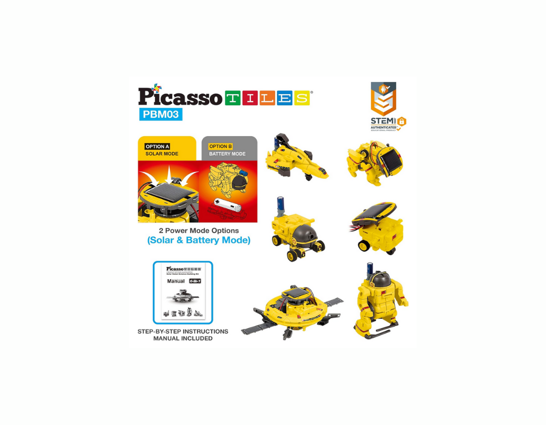 Robot solar educativo 6 en 1 – PicassoTiles