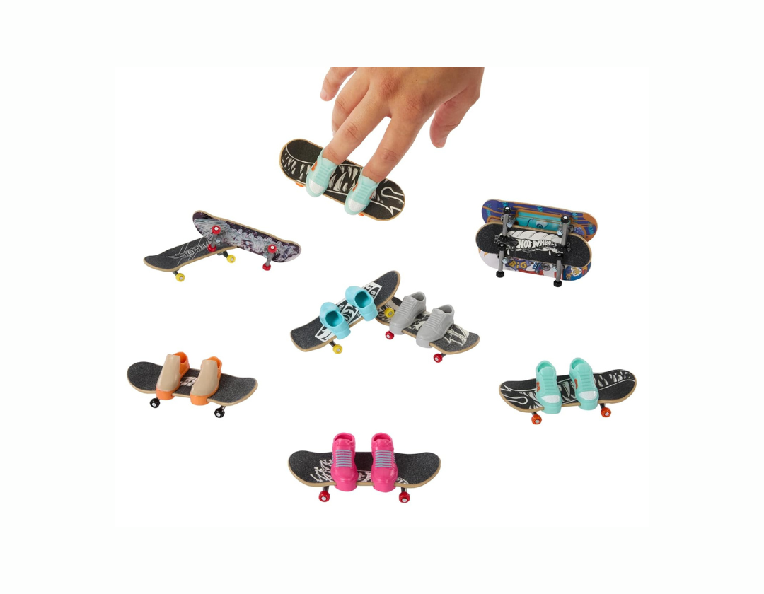Hot Wheels Skate - Juego de 10 patinetas para dedos con 5 pares de zapatos