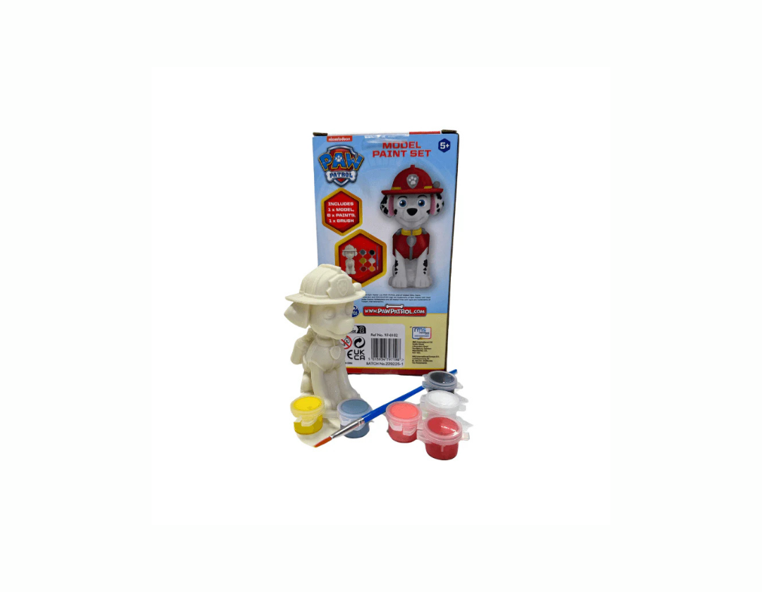 Set Para Pintar Figura Paw Patrol. Escoge entre Rubble, Skye, Marshal y Chase