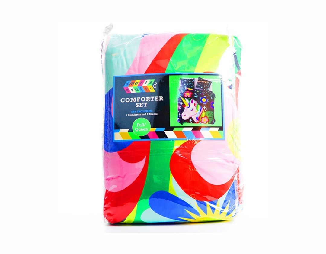 Juego de Edredón Reversible Full/Queen de 3 Piezas - Unicornio