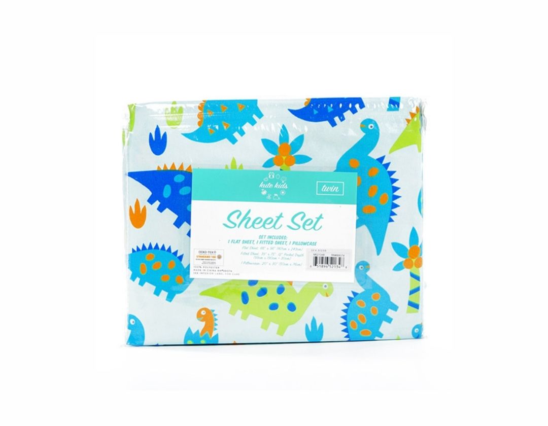 Juego de Sábanas Twin de 3 piezas - Dinosaurio Bebe