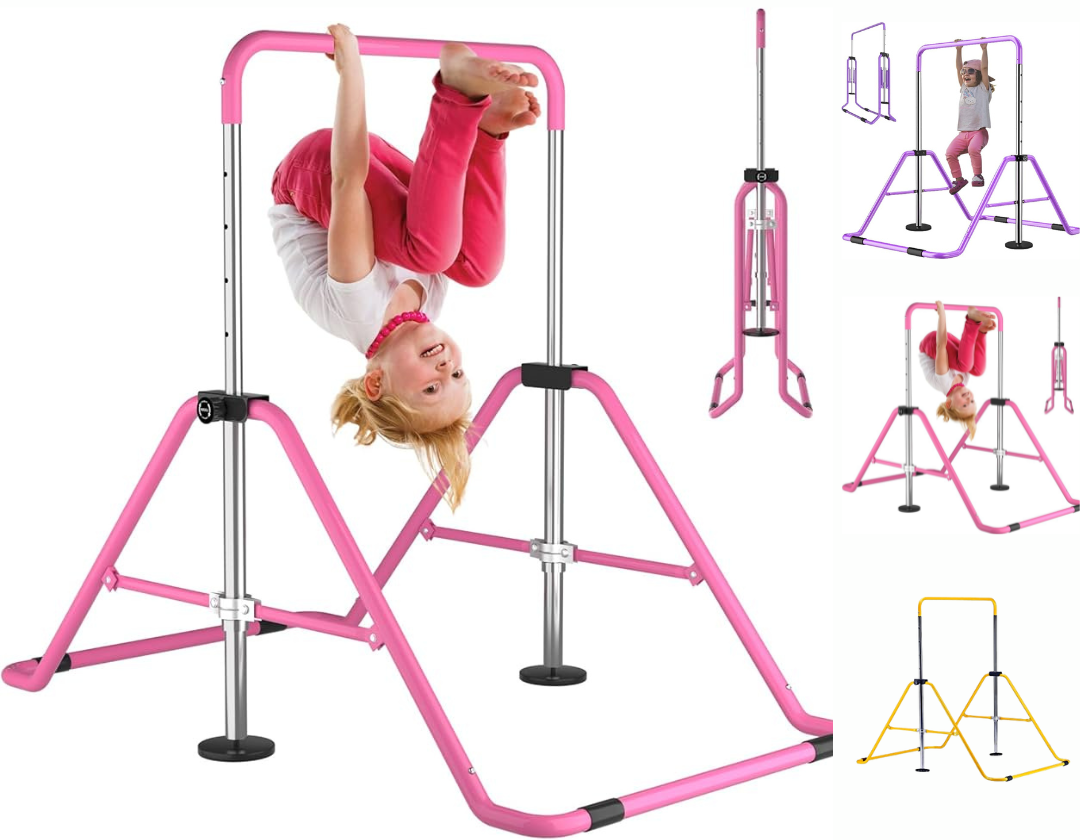 Barras de gimnasia para niños con altura ajustable