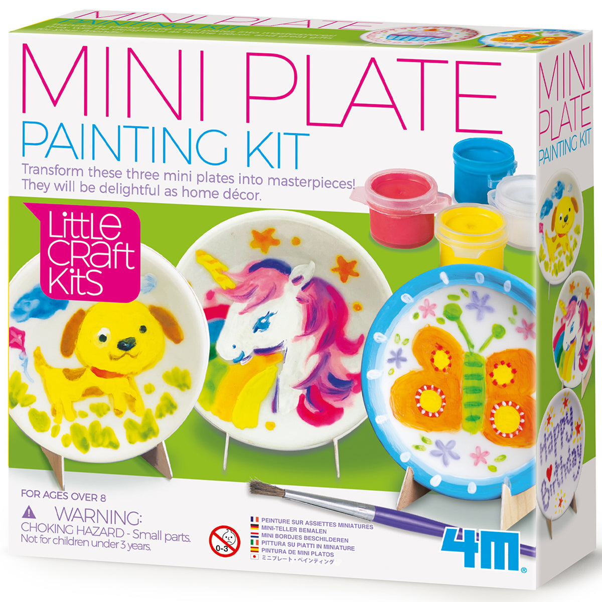 Kit para Pintar Mini Platos 4M