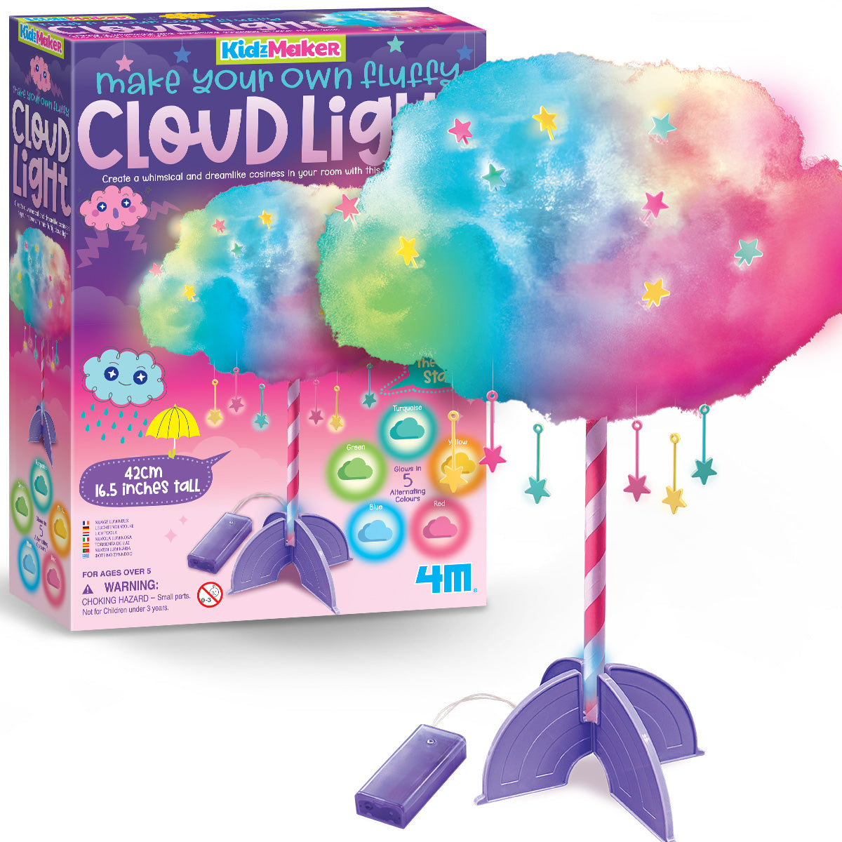 Haz tu propia nube de colores DIY KidzMaker 4M