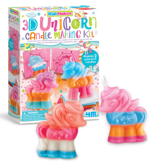 Kit para Hacer Velas 3D de Unicornios KidzMaker 4M