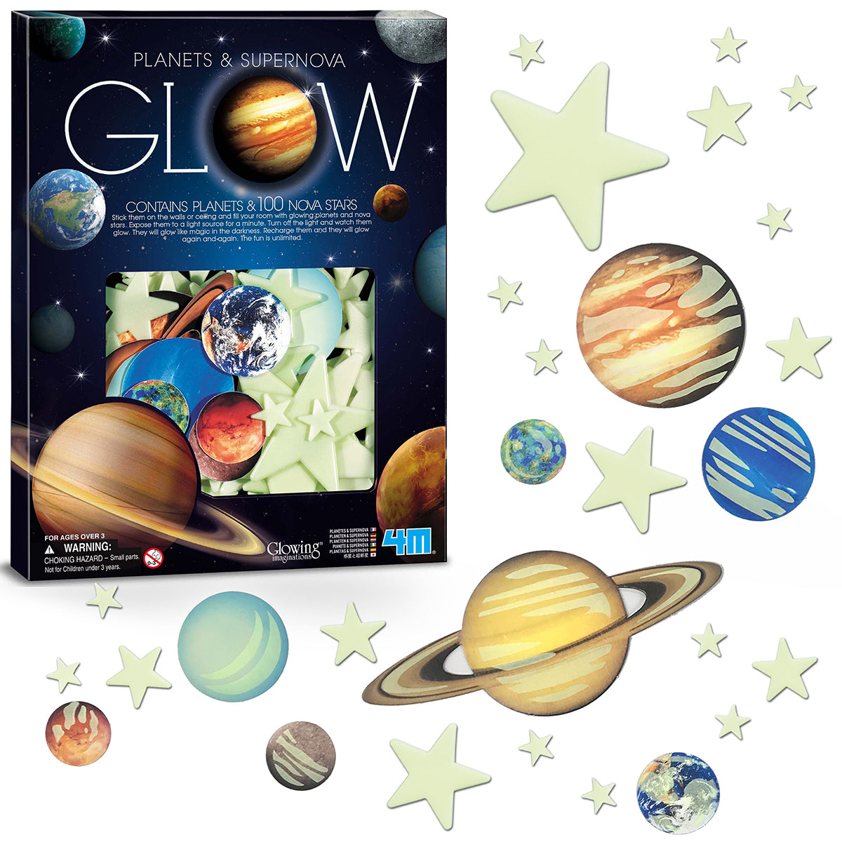 Planetas y Supernova que Brillan (100 piezas) Glowing Imaginations 4M