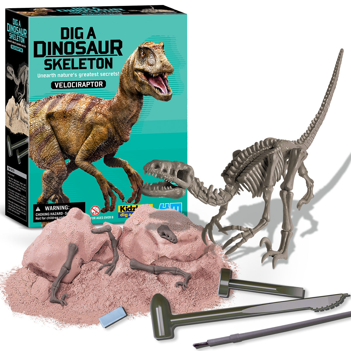 Excavación de Dinosaurio Velociraptor Kidz Lab 4M