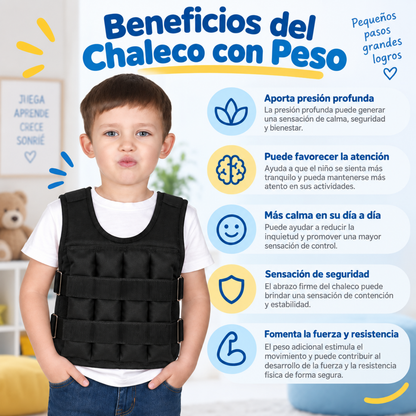 Chaleco con peso 2.8 kg ajustable