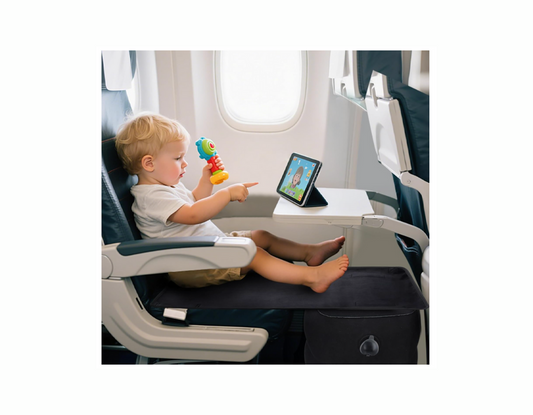 Reposapiés inflable para viajes en avion 2 en 1: cama y reposa pies