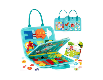 Libro Didáctico de Actividades Montessori para Niños. Busy Board.