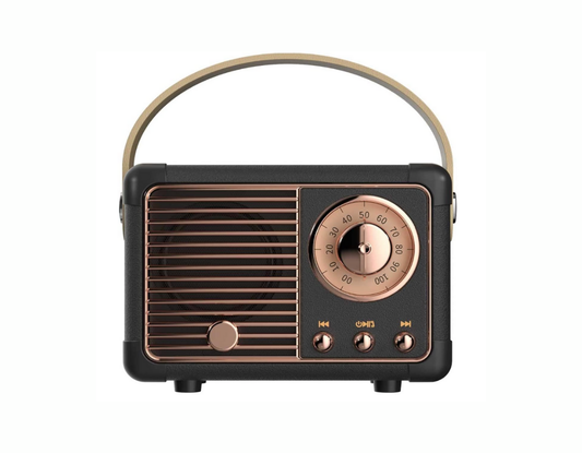 Parlante Bluetooth retro, mini altavoz inalámbrico