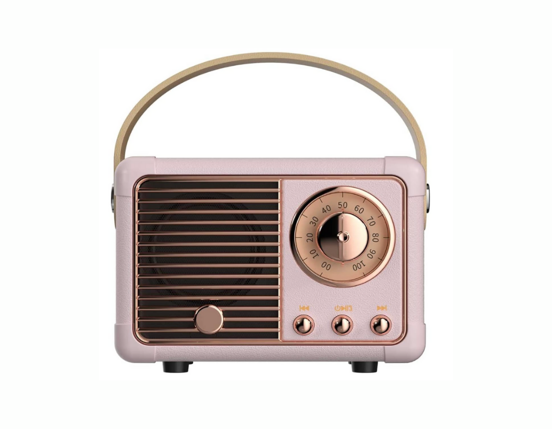 Parlante Bluetooth retro, mini altavoz inalámbrico