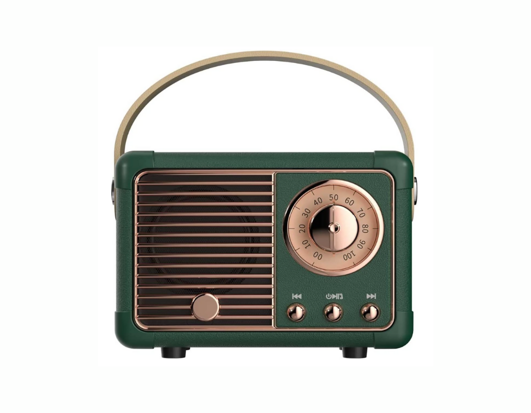Parlante Bluetooth retro, mini altavoz inalámbrico
