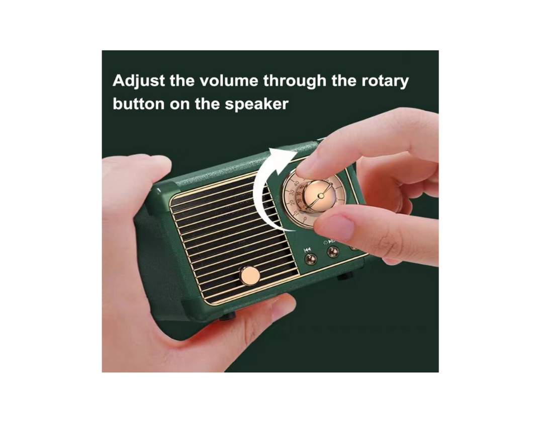 Parlante Bluetooth retro, mini altavoz inalámbrico