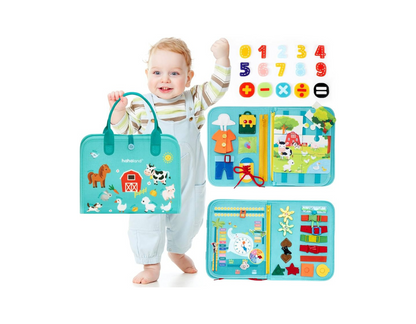 Libro Didáctico de Actividades Montessori para Niños. Busy Board.