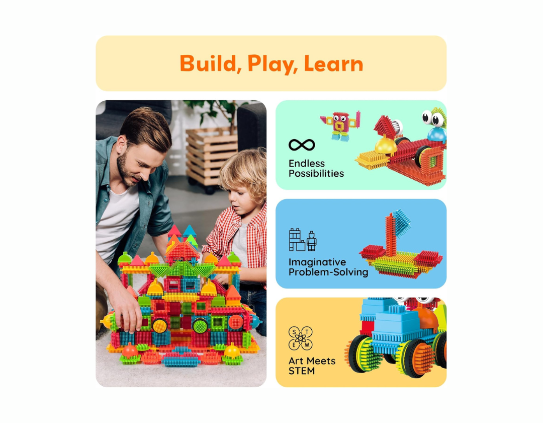 PicassoTiles – 240 Piezas Hedgehog Interlocking 3D Blocks