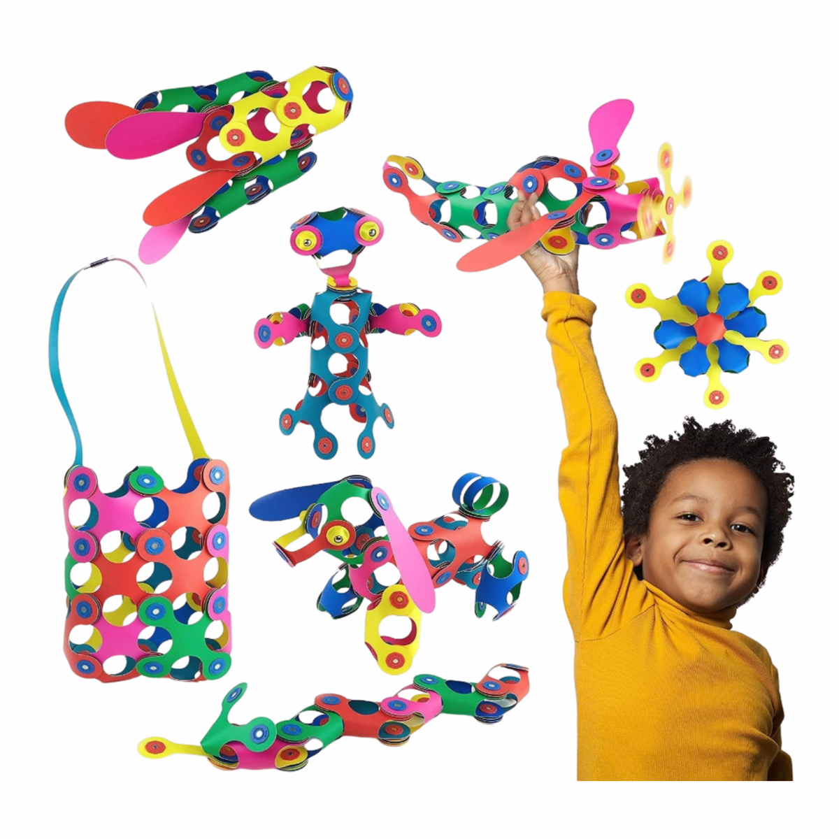 Kit de Construcción Magnética Flexible 48 u 80 piezas