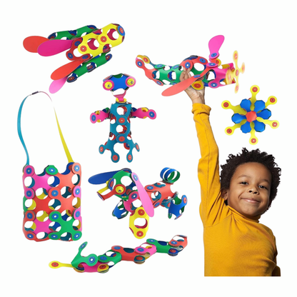 Kit de Construcción Magnética Flexible 48 u 80 piezas