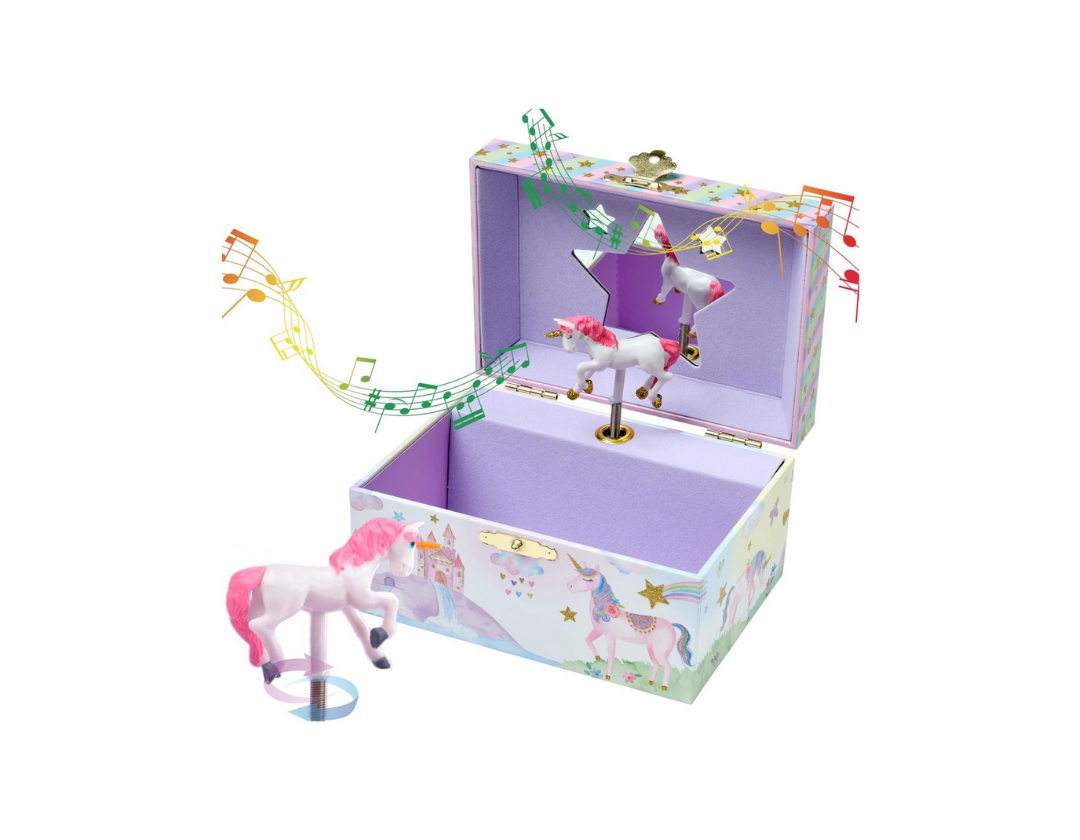Joyero musical de unicornio pequeño