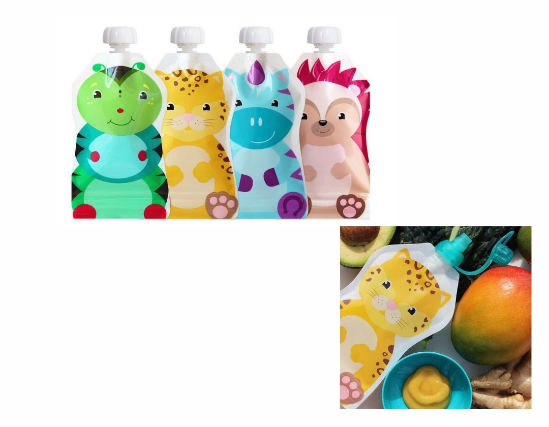 Bolsas reutilizables de almacenamiento de alimentos 5onz / 4 pack