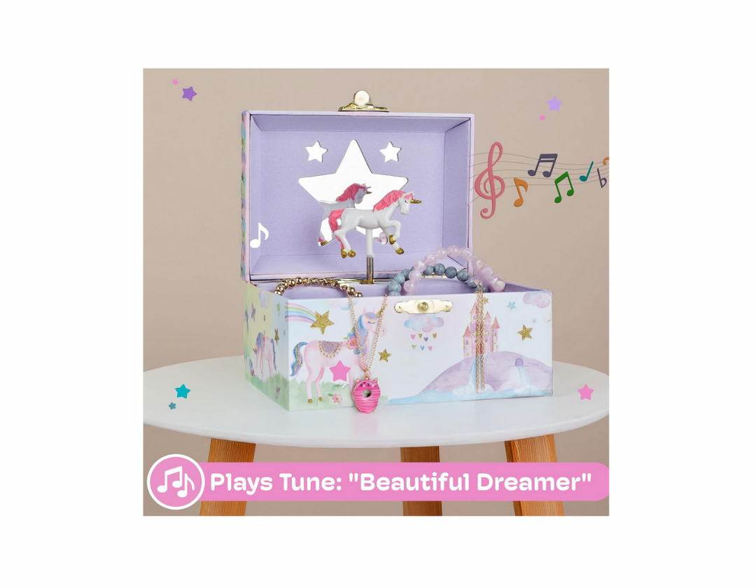 Joyero musical de unicornio pequeño