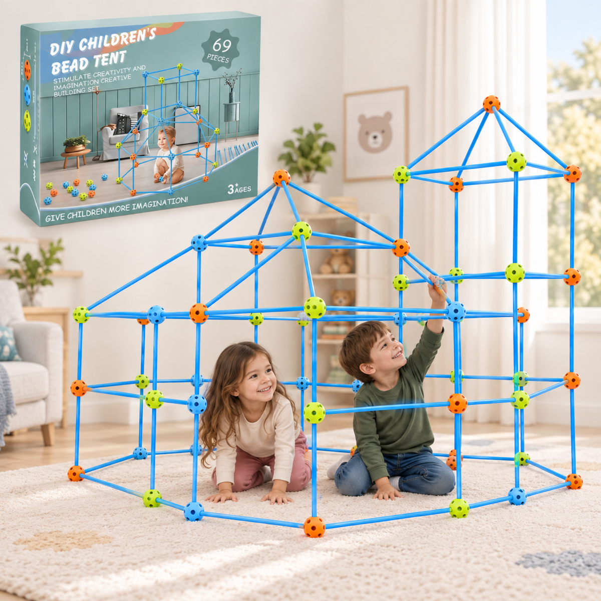 Kit de Construcción de Fuertes– 69 piezas