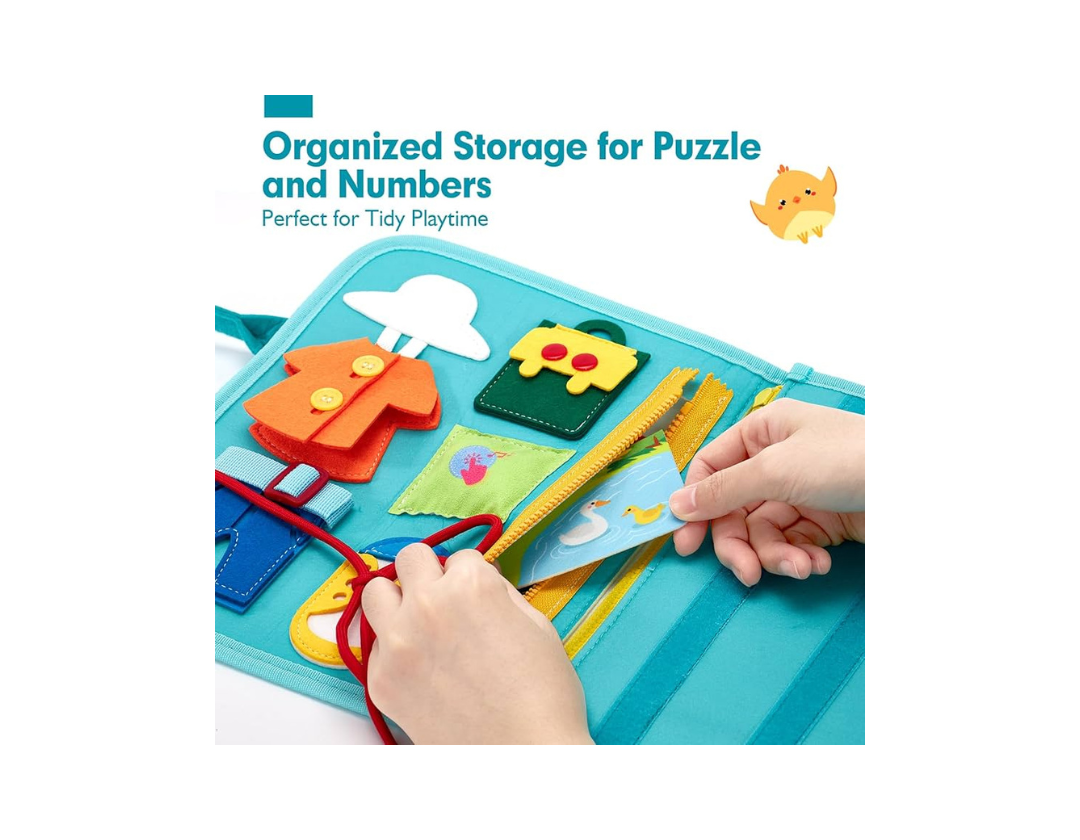 Libro Didáctico de Actividades Montessori para Niños. Busy Board.