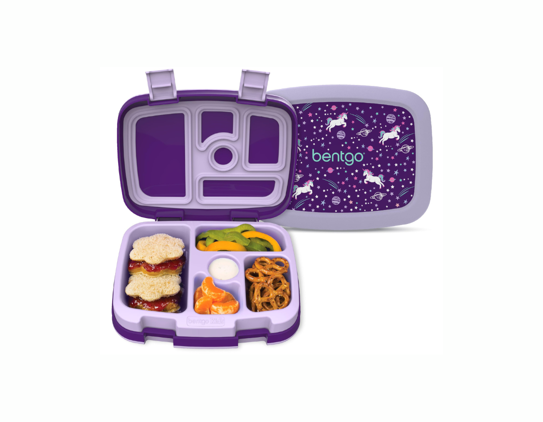 Bentgo Kids Lonchera estilo Bento con 5 compartimentos, a prueba de fugas y sin BPA, ideal para niños de 3 a 7 años